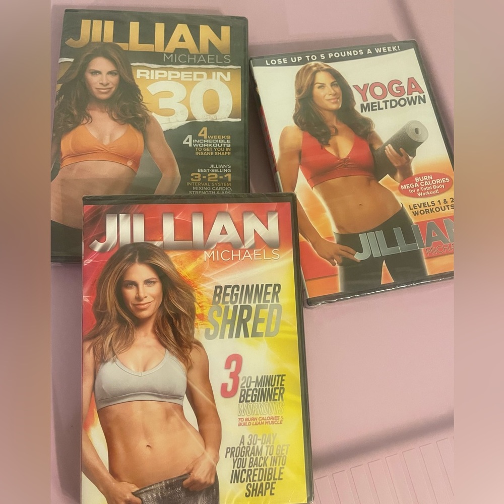 Lot 3 new Jullian Michaels fitness workout dvds yoga
